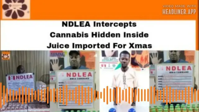 'Video thumbnail for NDLEA Intercepts Cannabis Hidden Inside Juice Imported For Xmas ~ OsazuwaAkonedo'