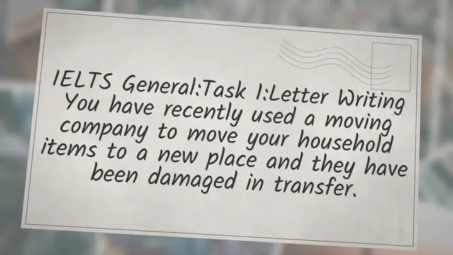 Video thumbnail for You have recently used a moving company to move your household items