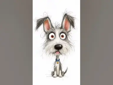 'Video thumbnail for 标准 镜头从远景缓慢推近 聚焦于画面中央的卡通小狗 初始画面中 小狗'