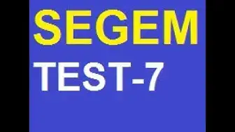 Video thumbnail for Segem Test 7 Segem Çıkmış Sorular