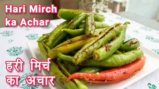 Video thumbnail for हरी मिर्च के अचार की रेसिपी | Hari mirch ka achar kaise banta hai | Easy green chilli pickle recipe