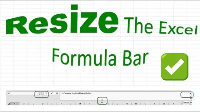 Video thumbnail for Resize The Excel Formula Bar