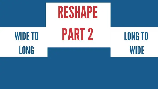 Video thumbnail for Reshape Data from Long to Wide in Stata | Reshape Part 2