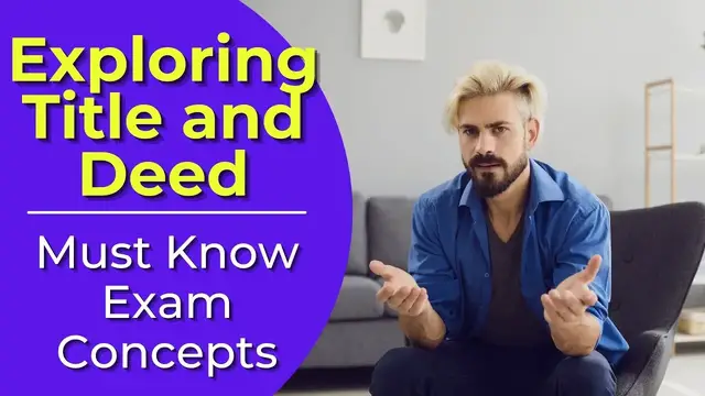 Video thumbnail for Title vs Deed: The difference? Real estate license exam questions.