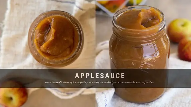 Video thumbnail for COMO FAZER APPLESAUCE - COMPOTA DE MAÇÃ