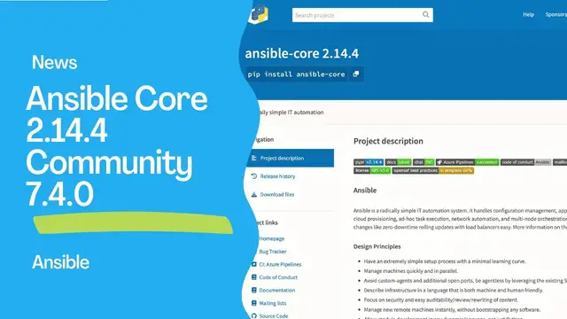 Video thumbnail for Ansible News - Ansible Core 2.14.4 and Ansible 7.4.0