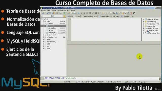 Video thumbnail for 049 Ejercicios SELECT Agrupando y sumarizando totales uniendo varias tablas