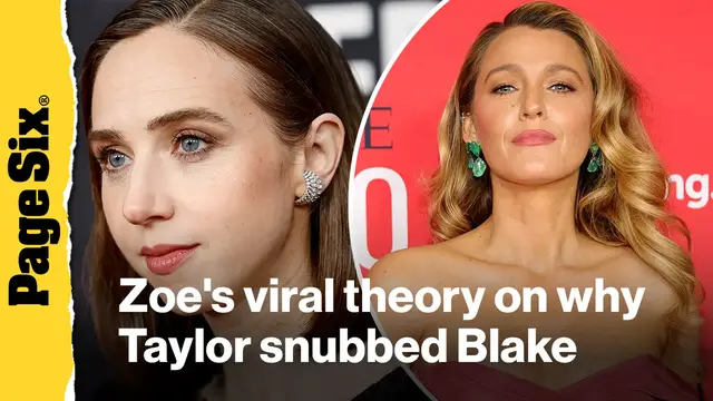 Video thumbnail for Zoe Kazan's viral 'marriage plot' theory on why Taylor Swift snubbed Blake Lively