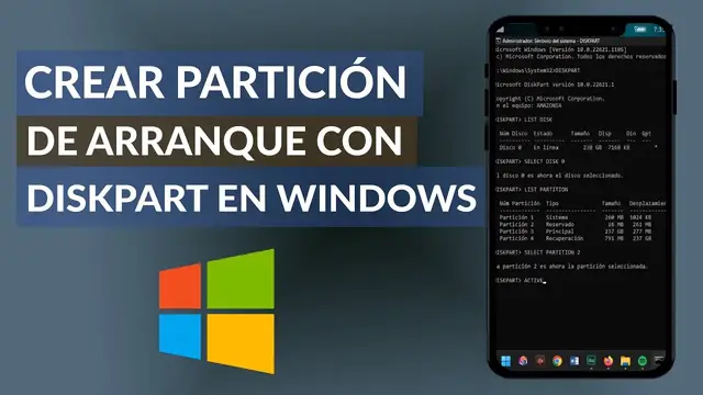 Video thumbnail for Cómo hacer o crear una partición de arranque con DISKPART en WINDOWS