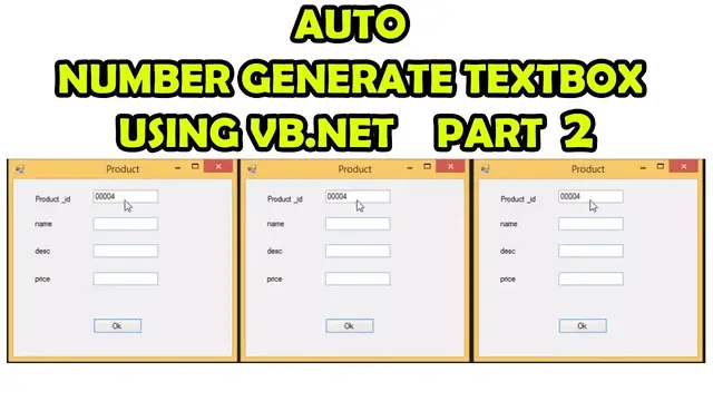 Video thumbnail for Auto number generate textbox using vb.net part 2