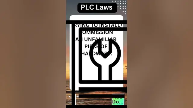 Video thumbnail for PLC Laws #5 - READ THE MANUAL