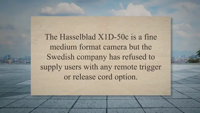 Video thumbnail for Hasselblad X1D remote trigger