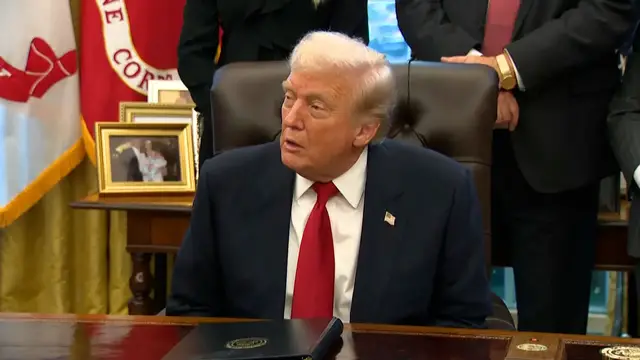 'Video thumbnail for Trump hails Syria's al-Sharaa after historic White House talks'