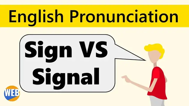 Video thumbnail for English Pronunciation   Sign and Signal