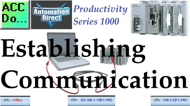 Video thumbnail for Productivity 1000 Series PLC Establishing Communication