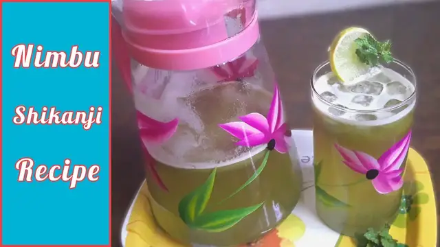 Video thumbnail for Nimbu Shikanji Recipe - Pudina Shikanji Recipe-  Indian Lemonade Recipein hindi