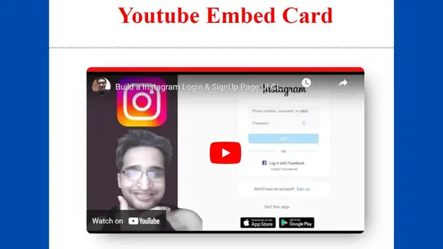Video thumbnail for Build a Material Youtube Video Embed Card Generator Using IFrame Tag in HTML5 CSS3 and Javascript