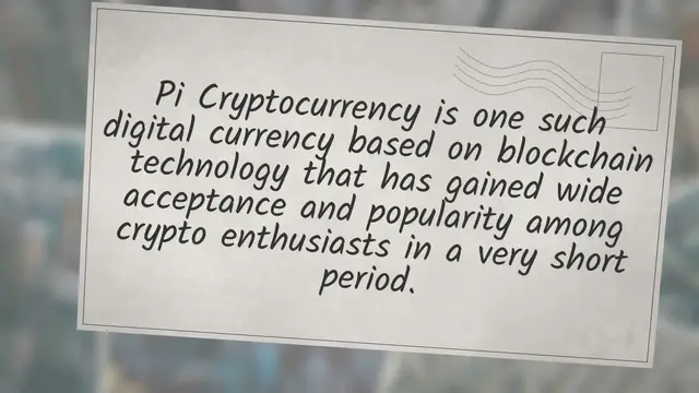 'Video thumbnail for Exploring the Future of Pi Cryptocurrency - A Comprehensive Guide'