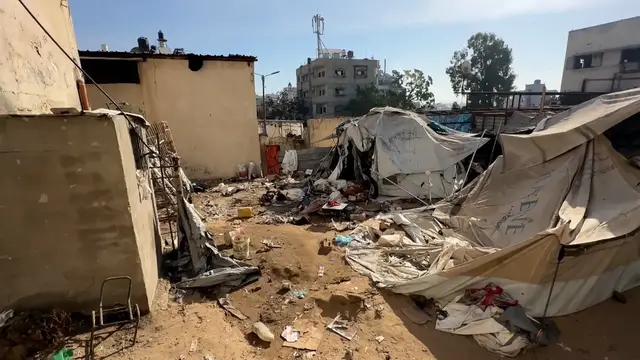 'Video thumbnail for Israeli air strike kills at least 4 children at Gaza City school'