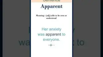 Video thumbnail for Apparent Meaning | Apparent in a Sentence | Most common words in English #shorts