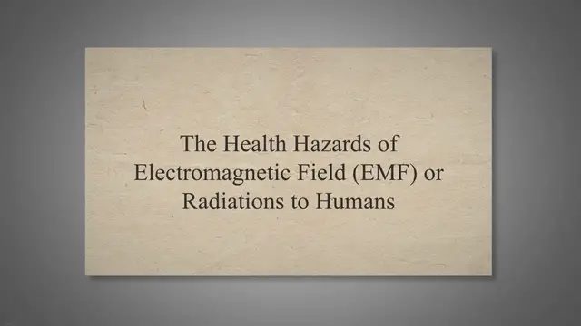 Video thumbnail for The Health Hazards of Electromagnetic Field (EMF) or Radiations to Humans