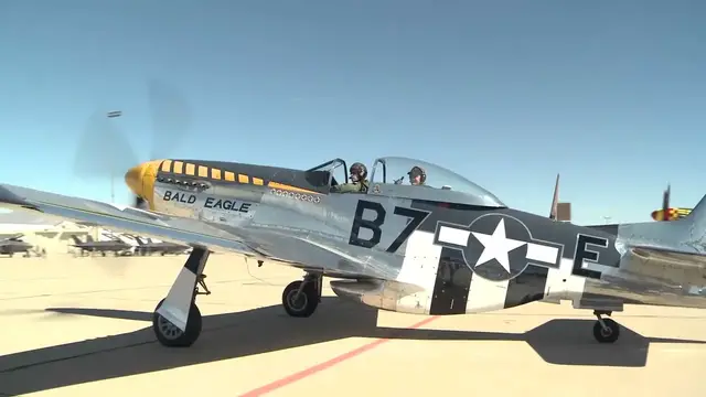 Video thumbnail for USAF Heritage Flight Training   Day 2 - P-51 and A-10