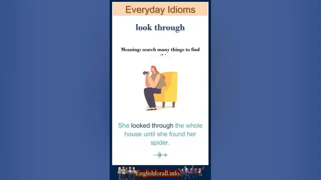Video thumbnail for Look through meaning | look through sentences | Common English Idioms #shorts