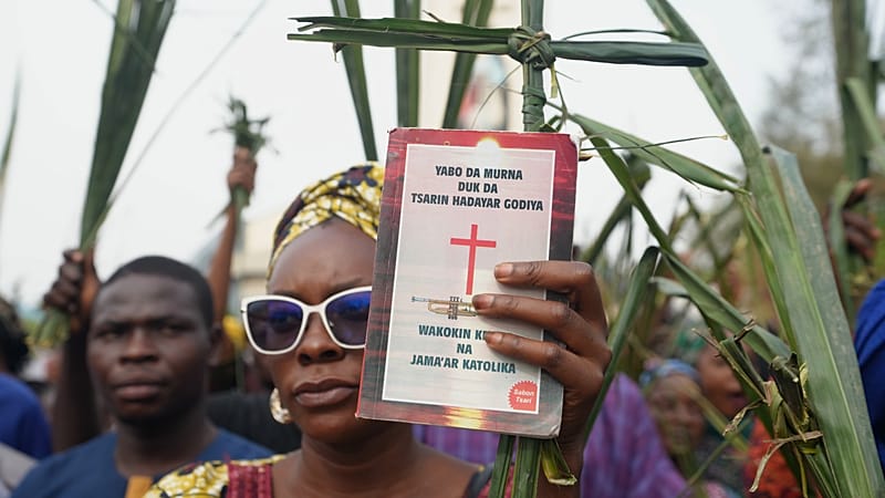 Video thumbnail for Palm Sunday brings message of hope to Nigeria's Catholic faithful