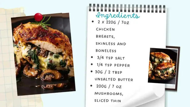 Video thumbnail for Mushroom Stuffed Chicken Breast – Juicy, Savory & Gourmet-Style