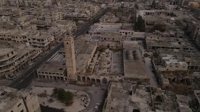 Video thumbnail for Syria: Drone Views Idlib Amid Offensive.