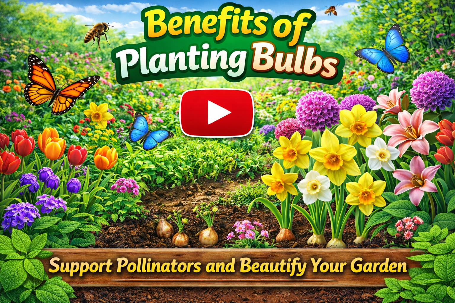 Video thumbnail for Benefits of Planting Bulbs | Support Pollinators and Beautify Your Garden