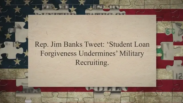 Video thumbnail for Rep. Jim Banks Tweet: ‘Student Loan Forgiveness Undermines’ Military Recruiting