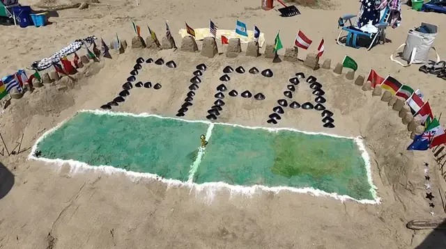 Video thumbnail for World Cup and America 250 themes take center stage at Belmar sandcastle contest
