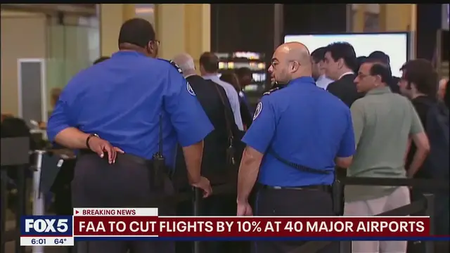 'Video thumbnail for FAA to cut thousands of flights amid government shutdown, NY travel expected to be hit hard'