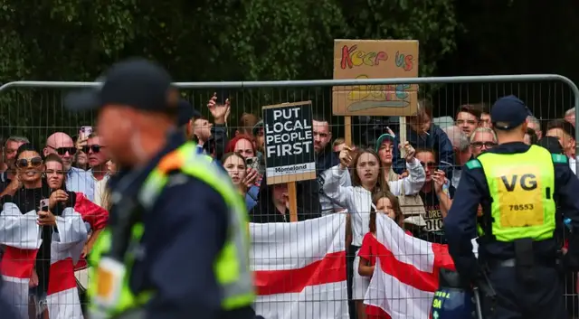 Video thumbnail for UK anti-migrant protests erupt after asylum seeker assault charged with sexual assault