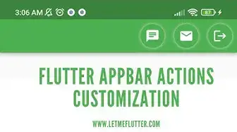 Video thumbnail for How To Create Custom Flutter Appbar Actions With Just A Few Lines Of Code - 2022 Guide
