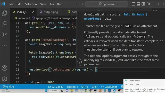 Video thumbnail for Node-Fetch Tutorial to Download Images From URL in Express.js