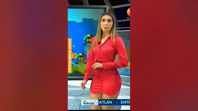 'Video thumbnail for Beautiful Mexican weather girl😍🇲🇽😘 more on channel #weathergirl #telediario #mexico'