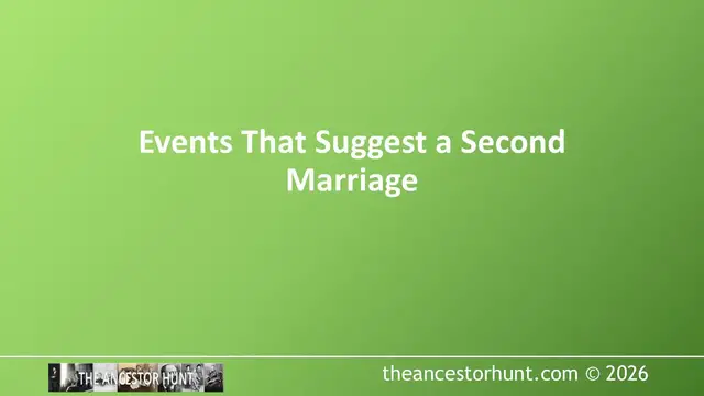 Video thumbnail for Events That Suggest a Second Marriage