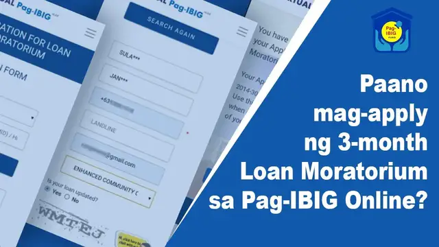 'Video thumbnail for How to Apply for Pag-IBIG  Fund 3 Month Moratorium Online'