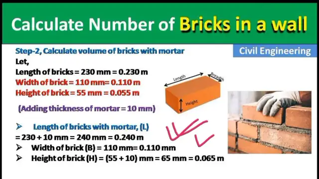 Video thumbnail for How to calculate number of bricks, cement and Sand required in a Wall (Brick masonry)?