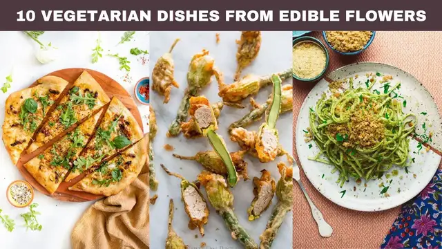 Video thumbnail for 10 Vegetarian Dishes from Edible Flowers