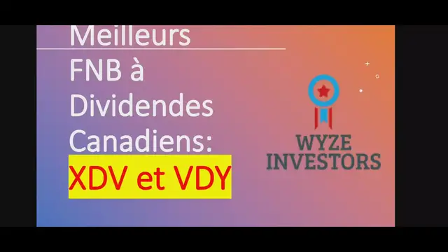 Video thumbnail for Meilleurs FNB à Dividendes Canadiens