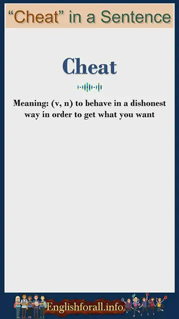 Video thumbnail for Cheat meaning | Cheat in a Sentence | Most common words in English #shorts