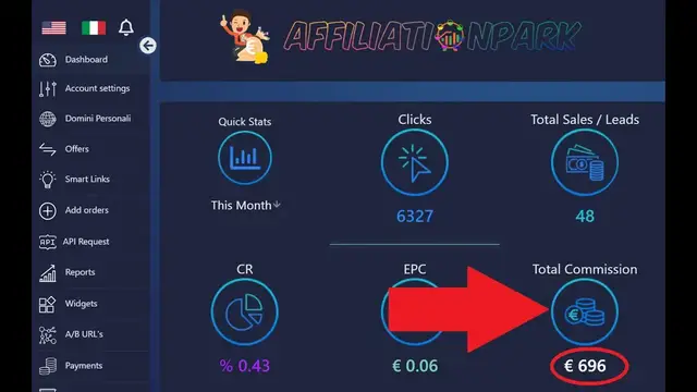 Video thumbnail for Ho guadagnato 696€ in 4 giorni con Affiliation Park