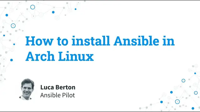 Video thumbnail for How to install Ansible in Arch Linux 2021.12.01 - Ansible install