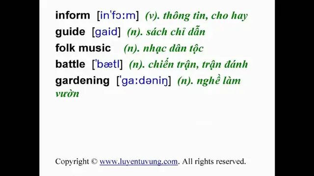 Video thumbnail for Learn English Vocabulary - Grade 9 - Unit 05 - Lesson 02