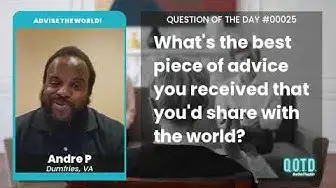 Video thumbnail for Andre's Advice: "Your attitude determines your altitude!"