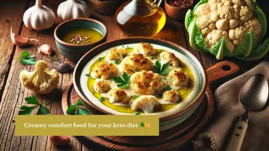 'Video thumbnail for Easy Keto Roasted Cauliflower Soup Recipe'