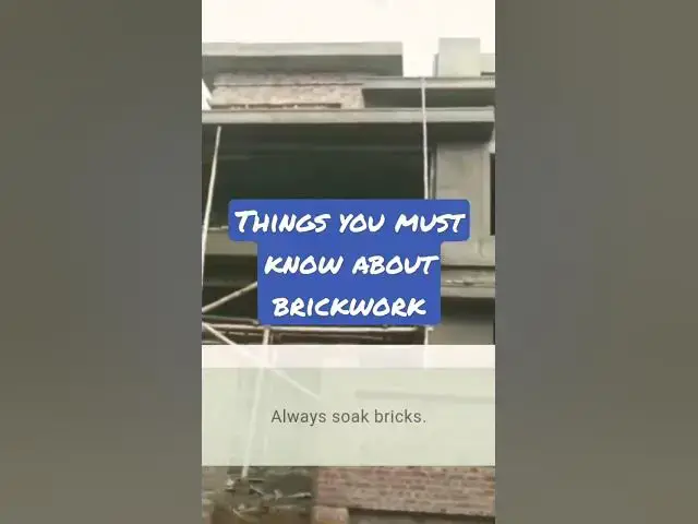 Video thumbnail for things about brickwork tips
